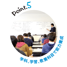 Point.5 学科、実習、教養科目で能力養成